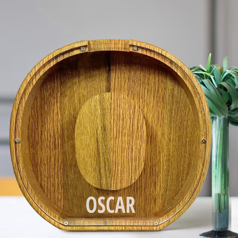 Personalized 26 Letters Piggy Bank Custom Name Wooden Money Box - Tung Wood